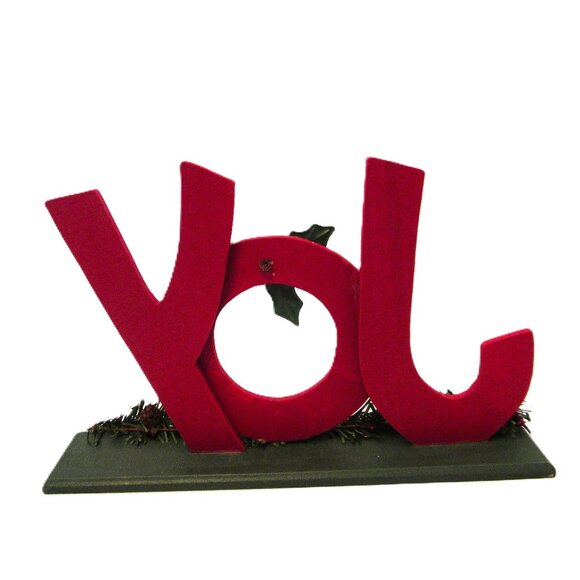 Christmas Decorative sign Joy with greenery and carved wood, decoration for seas - Picture 2 of 4